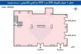 مسطح تجاري للإيجار 450م الحي الاتيني ش السلطان حسين 3