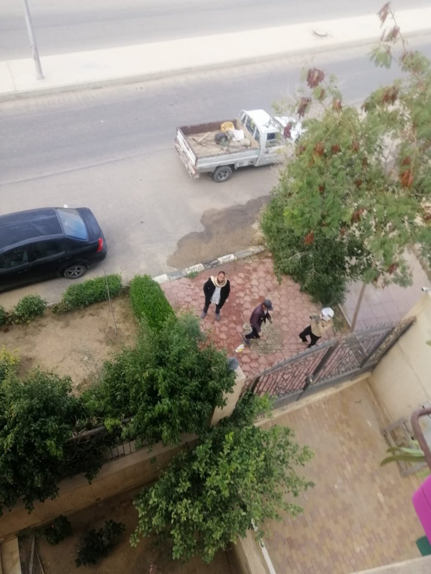 روف فيلا بالشروق400م2للايجار3غرف2حمام ومطبخ وبرجول 1