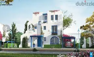For rent a villa in Amwaj village 5 rooms on the s