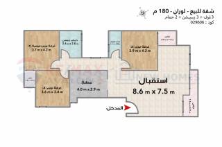 شقة للبيع 360 متر سبورتنج شارع ابو قير برج براند