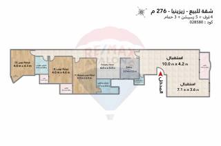 شقة للبيع 130 متر زيزينيا علي الترام مباشرة