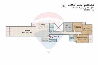 شقة للبيع 430 متر جليم شارع اسماعيل الحبروك