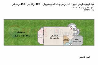 توين هاوس للبيع 420 متر كينج مريوط