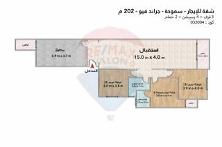 محل للإيجار 152 متر سموحة ش عمارات جرين تاورز