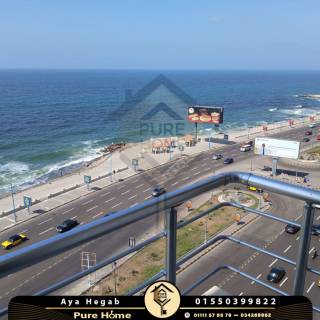 شقة للايجار 240 ستانلي علي البحر مباشرة عمارة براند