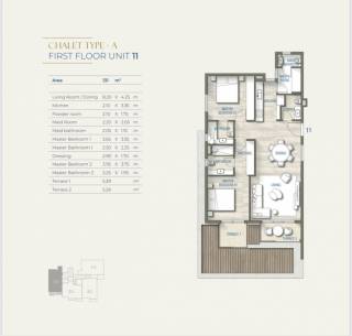 شاليه غرفتين ريسيل للبيع في ساوث ميد South med