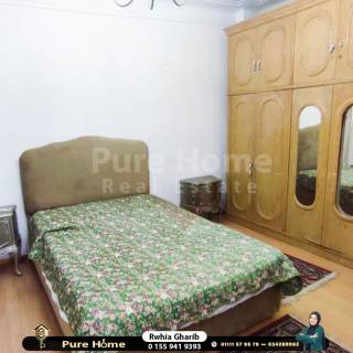 شقة للايجار مفروش 150 متر رشدى مساكن الضباط
