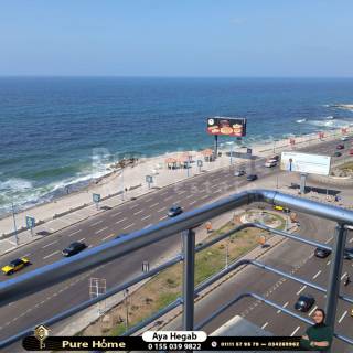 شقة إداري للبيع 170 متر المندرة علي البحر مباشرة