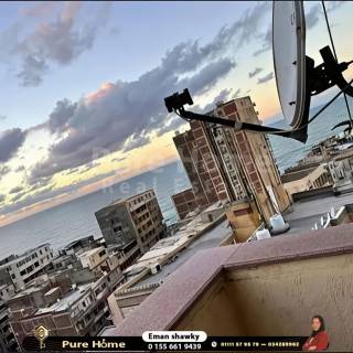 شقة للايجار المفروش سيدي جابر بحر مباشر