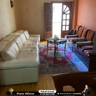 شقة مفروشه للايجار رشدي شارع سوريا