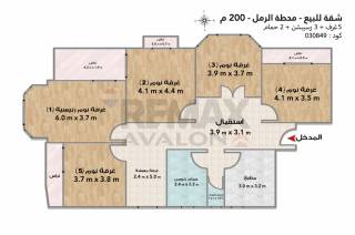 شقة للايجار 175 متر محطة الرمل متفرع من ش السلطان حسين