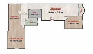شقة 150 متر ميامي تري البحر مباشرة