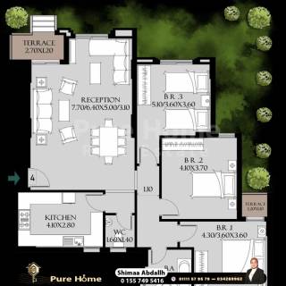 شقة للبيع 190 متر كامب شيزار علي البحر