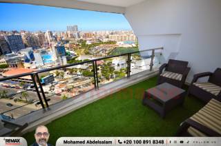 شقة للايجار سموحة شارع فوزي معاذ مباشر