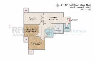 شقة للبيع 400 متر سابا باشا شامل علي البحر مباشرة