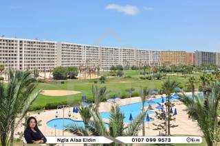 شاليه للبيع 60 متر porto golf مكيف ومفروش بالكامل
