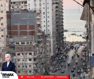 شقة 140م للبيع ميامي شارع جمال عبد الناصر رئيس