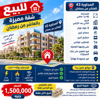 شقة للبيع التواصل واتس اب فقط والرقم في الوصف